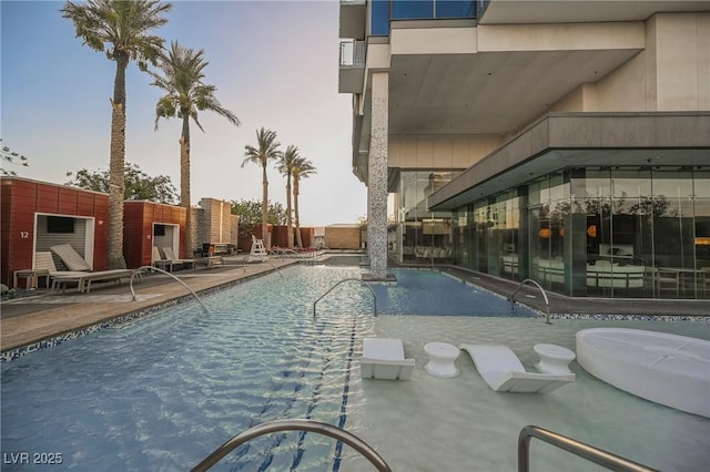 view of pool with a patio