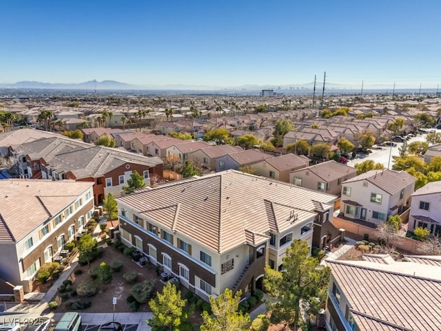 aerial view featuring a mountain view