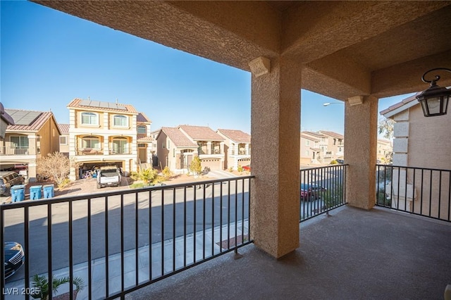 balcony featuring a residential view