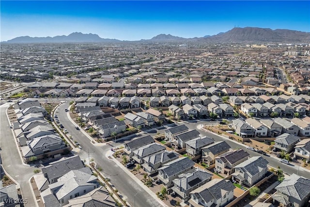 aerial view featuring a mountain view