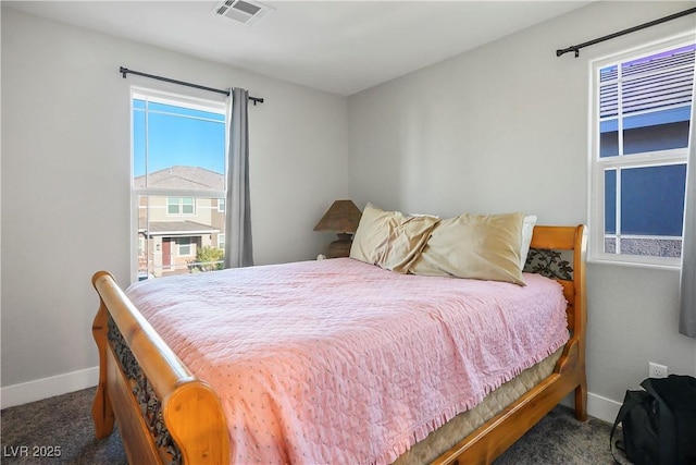 view of carpeted bedroom