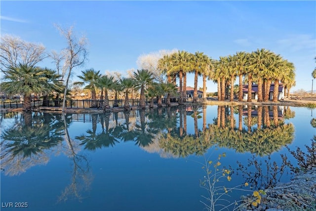 view of water feature