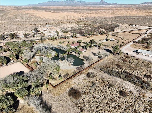 bird's eye view with a mountain view