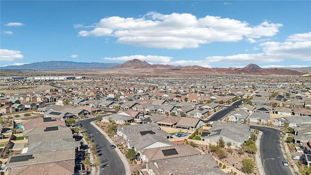 aerial view featuring a mountain view