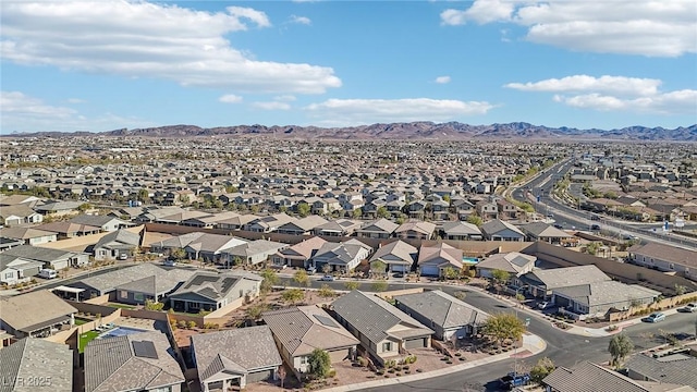 aerial view featuring a mountain view