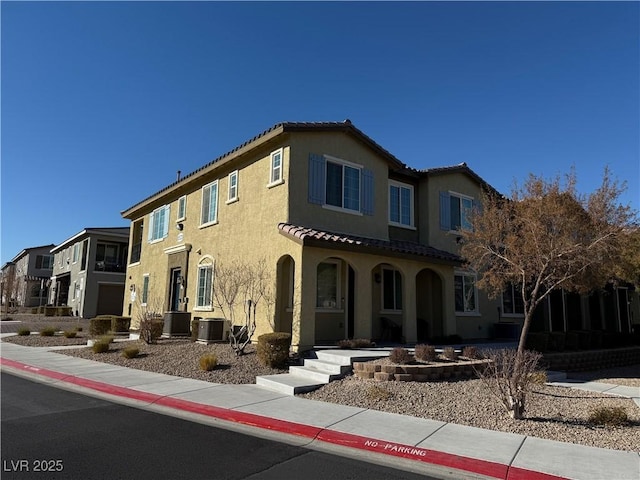 view of front of house with central AC