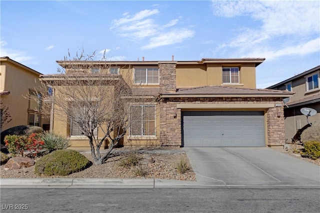 view of property featuring a garage