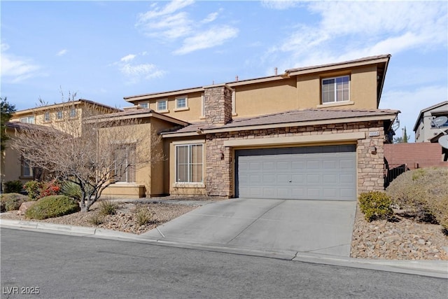 view of property featuring a garage