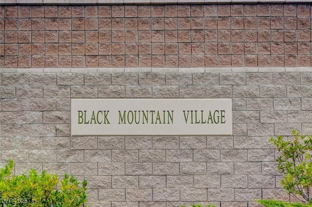 view of community sign