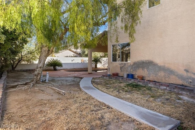 view of yard with a patio area