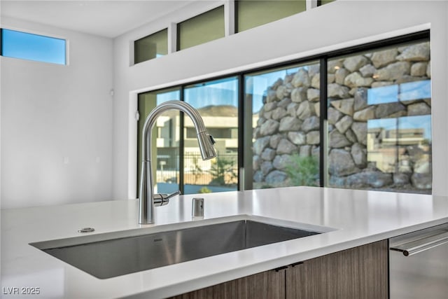 interior details with dishwasher and sink