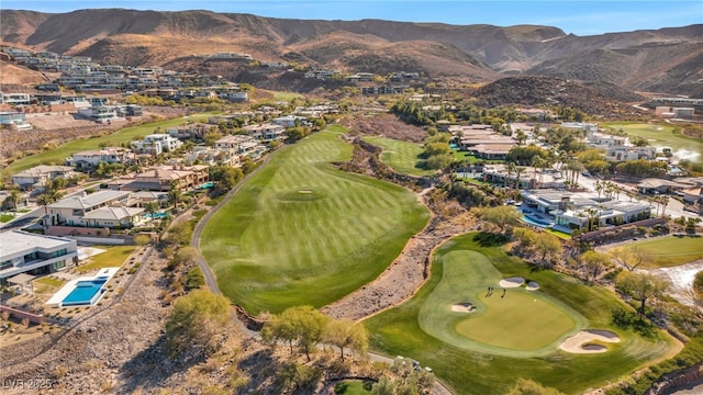 aerial view featuring a mountain view