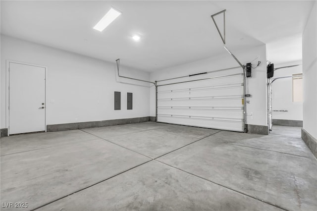 garage featuring electric panel