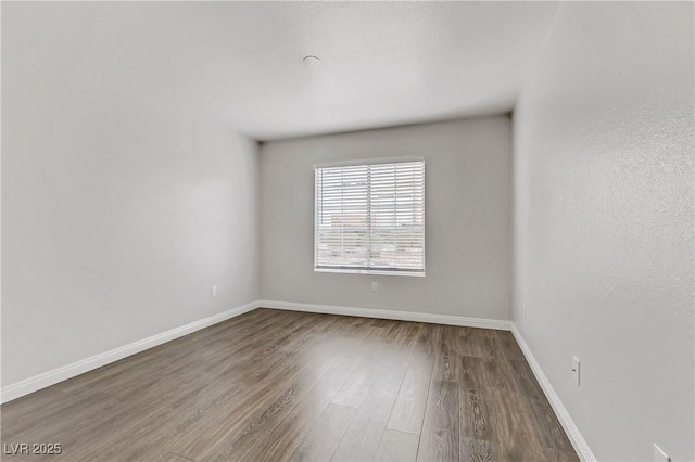 empty room featuring wood-type flooring