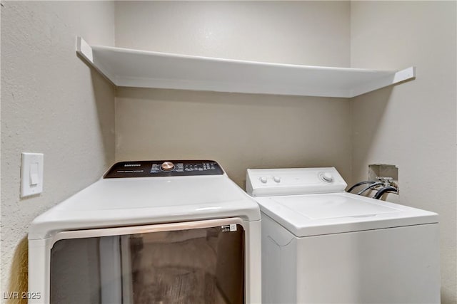 laundry area featuring separate washer and dryer