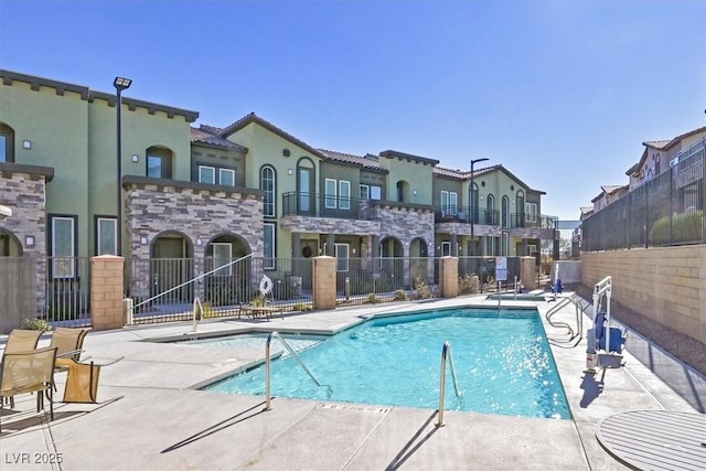 view of pool with a patio area