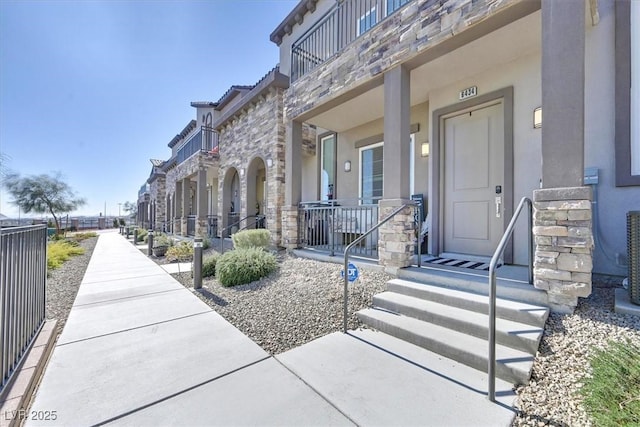 entrance to property with a porch