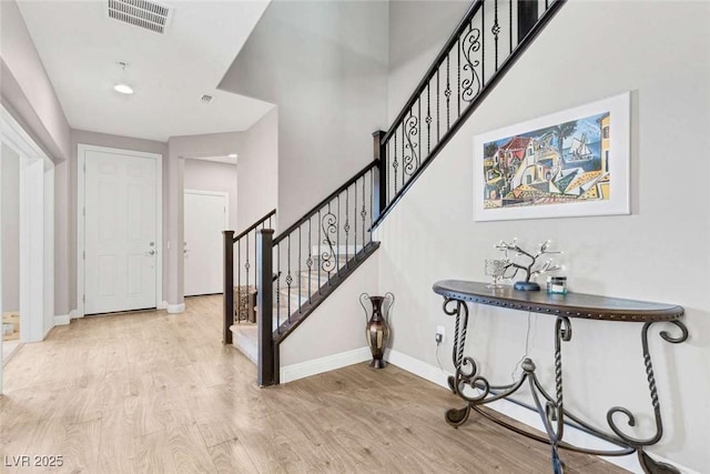 foyer featuring light hardwood / wood-style floors