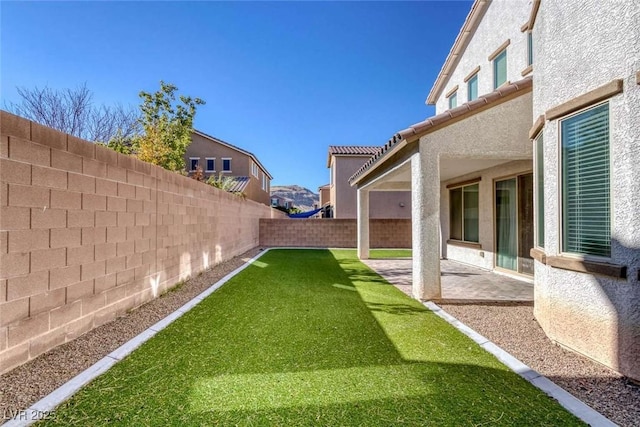 view of yard featuring a patio area