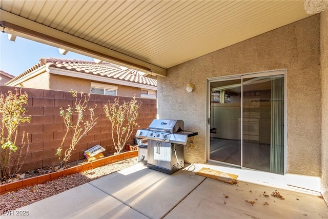 view of patio / terrace featuring area for grilling