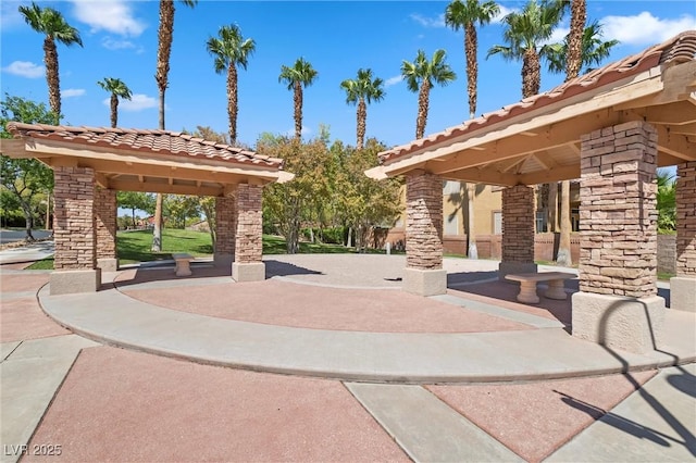 surrounding community with a gazebo