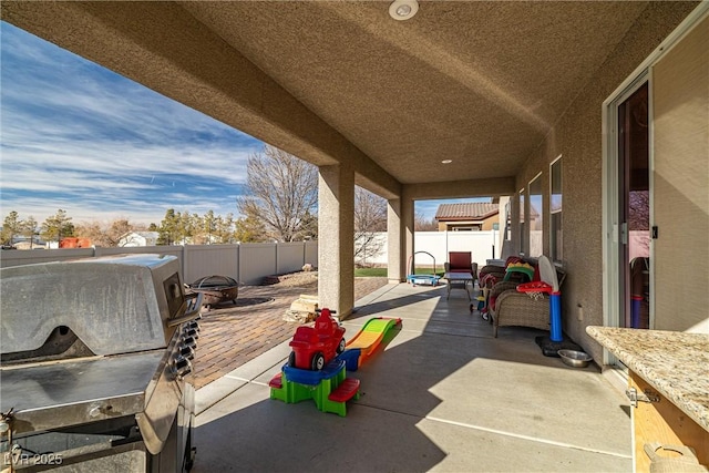 view of patio / terrace featuring area for grilling