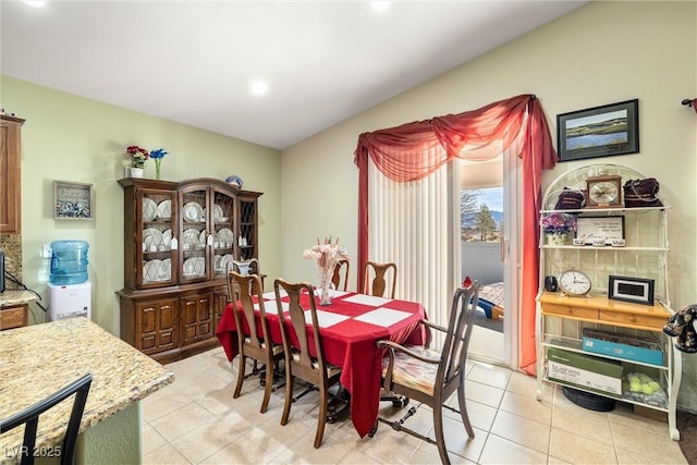 view of tiled dining room