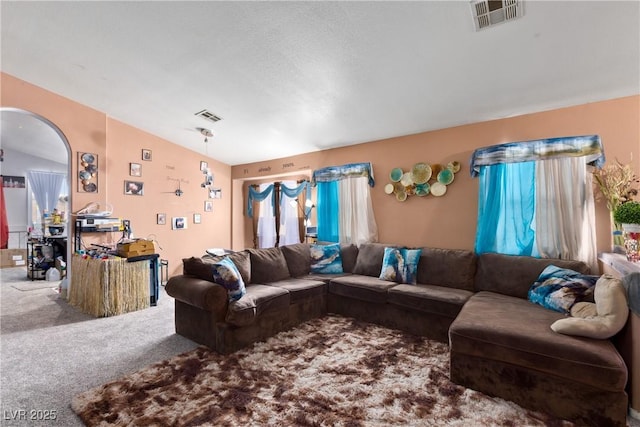 view of carpeted living room