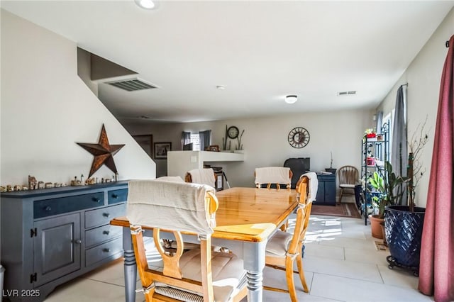 view of tiled dining room