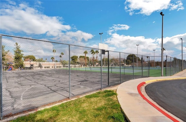 view of tennis court