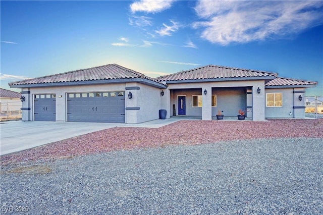 view of front of home featuring a garage