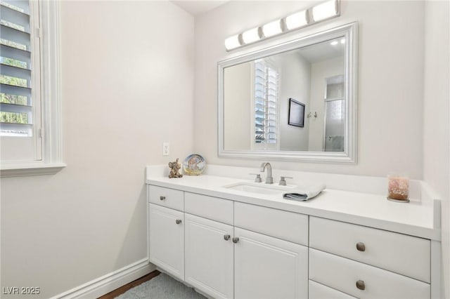 bathroom with vanity