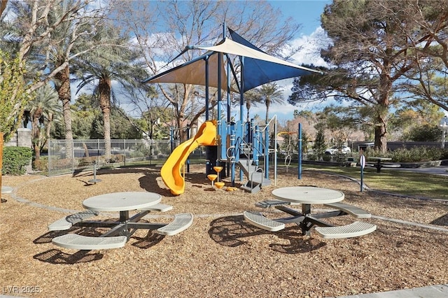 view of jungle gym