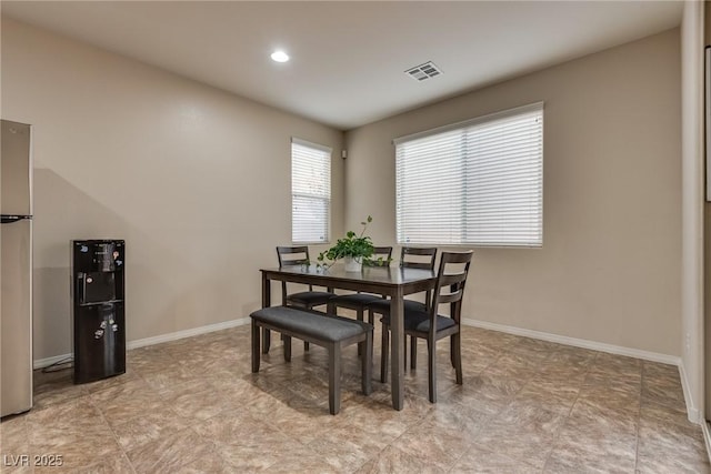 view of dining room