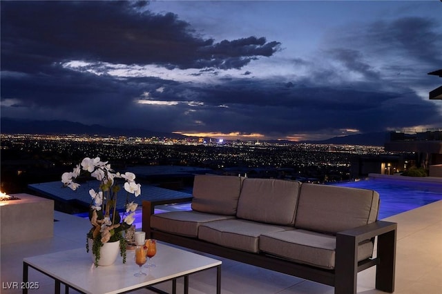 view of patio featuring an outdoor living space