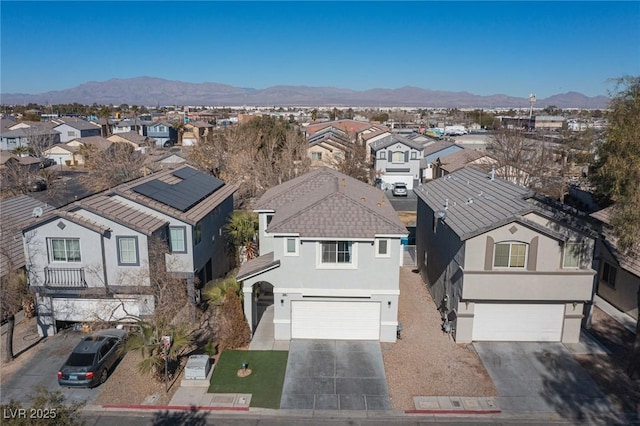 aerial view featuring a mountain view