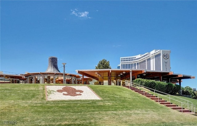 view of home's community featuring a yard