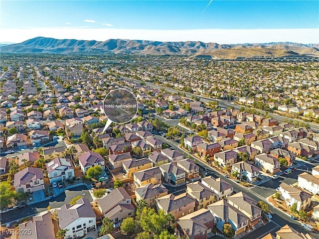 aerial view featuring a mountain view