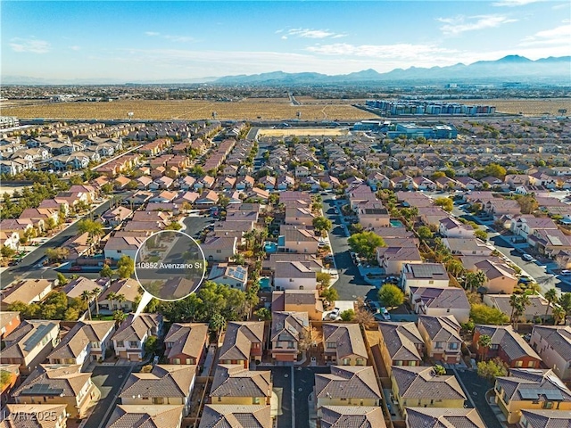 aerial view featuring a mountain view