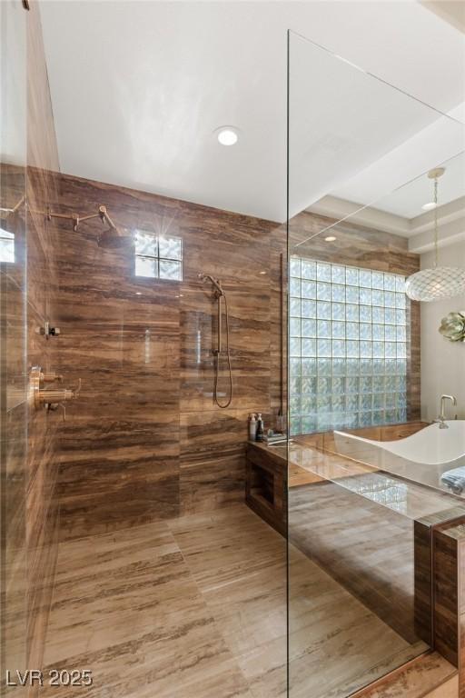 bathroom with a shower