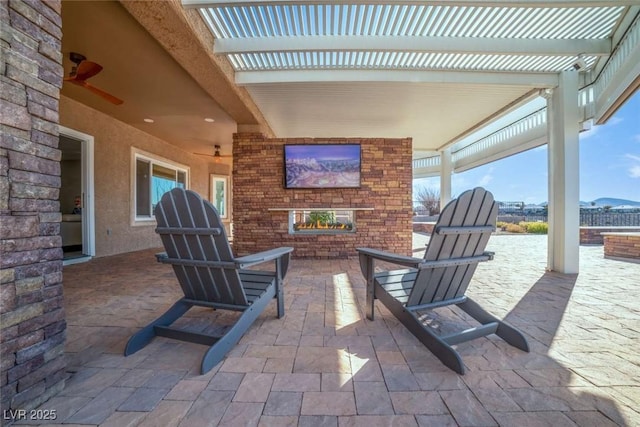 view of patio / terrace with a pergola