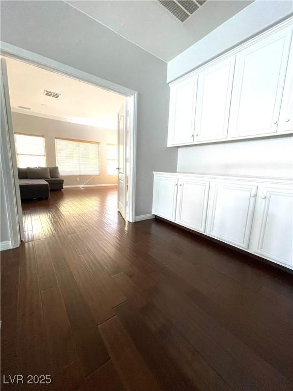 interior space featuring dark hardwood / wood-style flooring