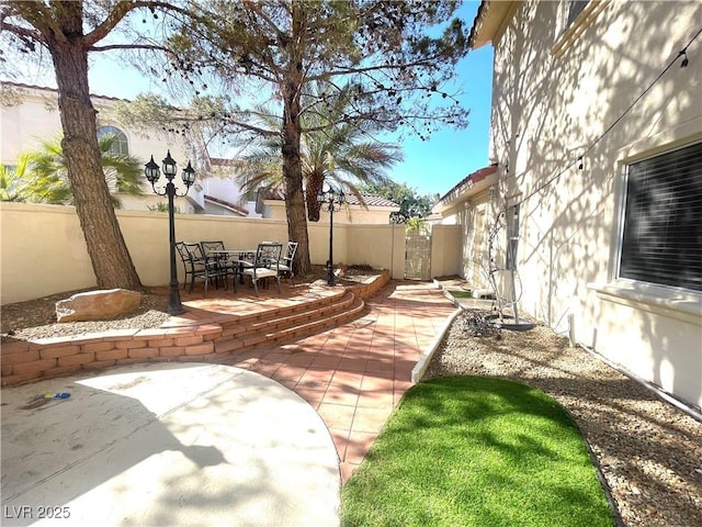 view of yard with a patio