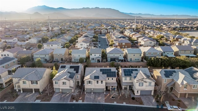 bird's eye view featuring a mountain view