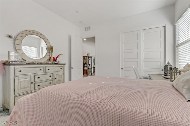 bedroom with a closet