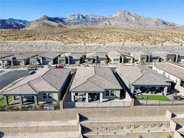 aerial view featuring a mountain view