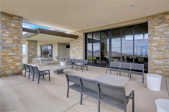 view of patio with an outdoor hangout area