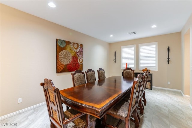 view of dining area