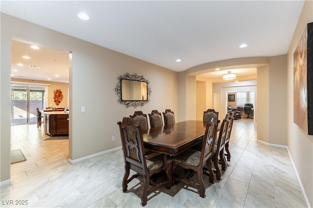 view of dining room