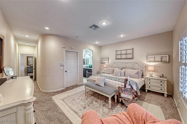 view of carpeted bedroom